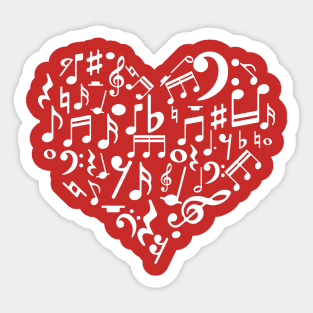 Musical Heart Sticker